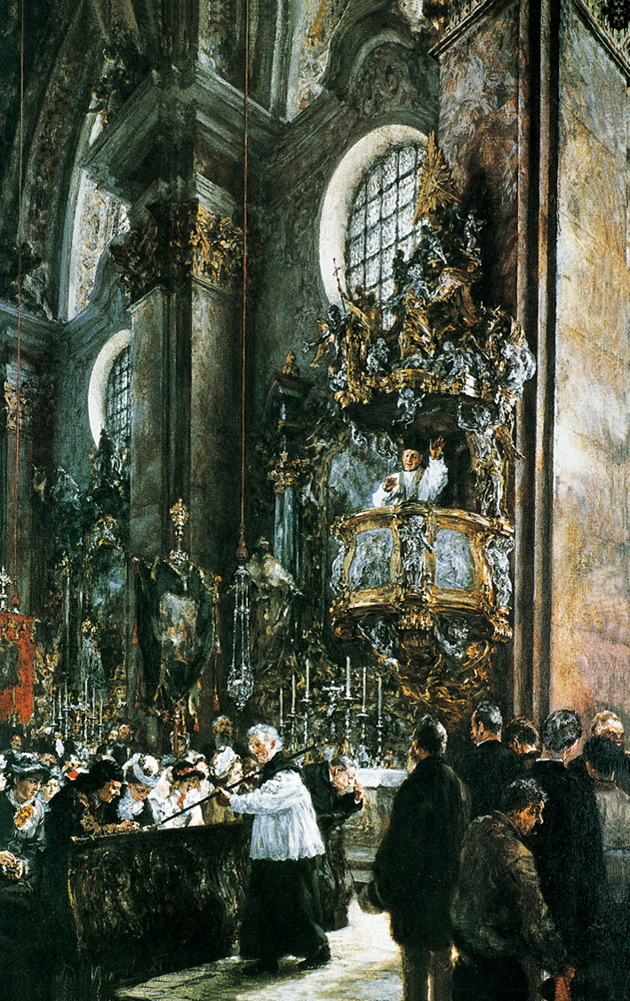  Adolpyh Von Menzel —— 因斯布鲁克教堂的布道